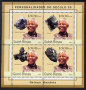 Guinea - Bissau 2001 Nelson Mandela & Minerals perf sheetlet containing 4 values unmounted mint Mi 1980-83