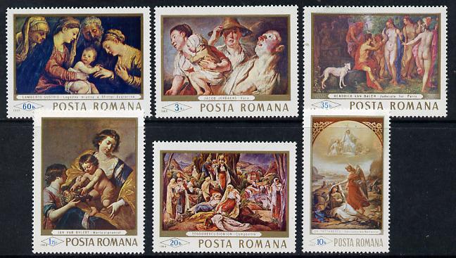 Rumania 1968 Paintings in Fine Arts Museum set of 6 unmounted mint, SG 3583-88, Mi 2706-11