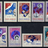 Rumania 1967 Ten Years of Space Achievements set of 9 unmounted mint, SG 3427-35,,Mi 2559-67
