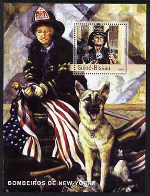 Guinea - Bissau 2003 Firemen of New York perf s/sheet containing 1 value unmounted mint Mi BL418