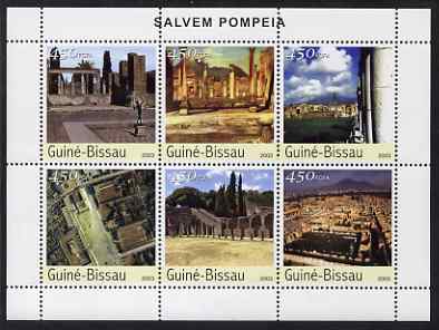 Guinea - Bissau 2003 Ruins of Pompeii perf sheetlet containing 6 values unmounted mint Mi 2375-80