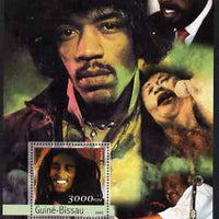 Guinea - Bissau 2003 Pop Music Song Writers perf s/sheet containing 1 value (Bob Marley) unmounted mint Mi BL417