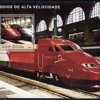 Guinea - Bissau 2003 Modern Trains perf s/sheet containing 1 value (Thalys) unmounted mint Mi BL421