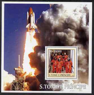 St Thomas & Prince Islands 2003 Space Shuttle Columbia perf s/sheet containing 1 value unmounted mint Mi BL479