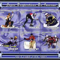 Mozambique 2001 Salt Lake Winter Olympics perf sheetlet #1 containing 6 values unmounted mint, Mi 1976-81