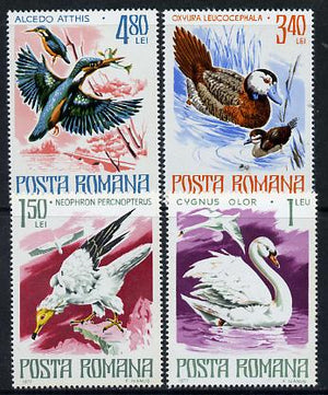 Rumania 1977 Birds - 4 values from Endangered Animals set unmounted mint, SG 4285-86 & 4288-89, Mi 3418-19 & 3421-22*