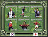 Mozambique 2001 Football World Cup perf sheetlet containing 6 values unmounted mint (Zidane, Mirkovic, Fowler, Romario, Tottu & Giggs) Mi 1853-58