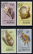 Kenya 1971 Shells 2s6d, 5s, 10s & 20s (top values) fine cto used SG 49-52*