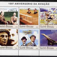Guinea - Bissau 2003 Centenary of Aviation perf sheetlet containing 6 values (Wright Brothers & Concorde) unmounted mint Mi 2524-29
