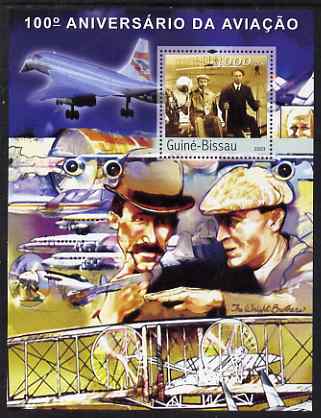 Guinea - Bissau 2003 Centenary of Aviation perf s/sheet containing 1 value (Wright Brothers & Concorde) unmounted mint Mi BL435