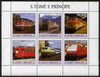 St Thomas & Prince Islands 2003 Railway Locomotives #1 perf sheetlet containing 6 values unmounted mint Mi 2326-31, Sc 1555