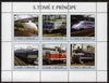 St Thomas & Prince Islands 2003 Railway Locomotives #3 perf sheetlet containing 6 values unmounted mint Mi 2320-25, Sc 1556