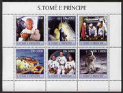 St Thomas & Prince Islands 2003 Space #1 perf sheetlet containing 6 values unmounted mint Mi 2212-17, Sc 1532