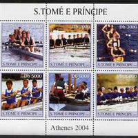 St Thomas & Prince Islands 2003 Rowing perf sheetlet containing 6 values unmounted mint Mi 2174-79, Sc 1574