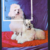 Sharjah 1972 Dogs (Poodles) imperf m/sheet cto used (Mi BL 119)