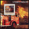 St Thomas & Prince Islands 2003 Old Fire Engines perf s/sheet containing 1 value unmounted mint Mi BL461, Sc 1575