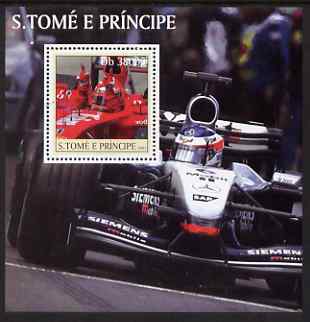 St Thomas & Prince Islands 2003 Formula 1 #2 perf s/sheet containing 1 value unmounted mint Mi BL459, Sc 1552