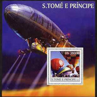 St Thomas & Prince Islands 2003 Balloons & Airships perf s/sheet containing 1 value unmounted mint Mi BL451, Sc 1529