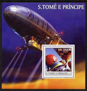 St Thomas & Prince Islands 2003 Balloons & Airships perf s/sheet containing 1 value unmounted mint Mi BL451, Sc 1529