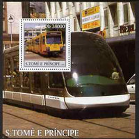 St Thomas & Prince Islands 2003 Trams perf s/sheet containing 1 value unmounted mint Mi BL463, Sc 1572