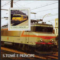 St Thomas & Prince Islands 2003 French Trains perf s/sheet containing 1 value unmounted mint Mi BL467, Sc 1569