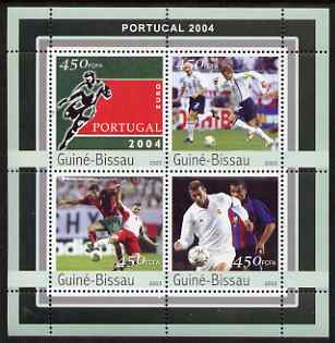 Guinea - Bissau 2003 Euro 2004 Football Championship perf sheetlet containing 4 values unmounted mint Mi 2082-85