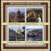 Guinea - Bissau 2003 300th Anniversary of St Petersberg #1 perf sheetlet containing 4 values unmounted mint Mi 2112-15