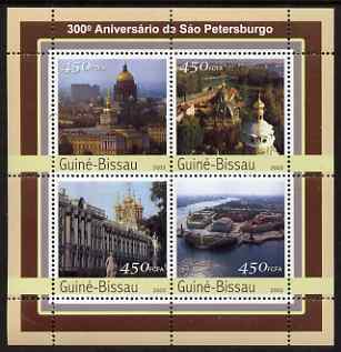 Guinea - Bissau 2003 300th Anniversary of St Petersberg #1 perf sheetlet containing 4 values unmounted mint Mi 2112-15