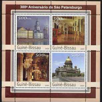 Guinea - Bissau 2003 300th Anniversary of St Petersberg #2 perf sheetlet containing 4 values unmounted mint Mi 2116-19