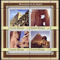 Guinea - Bissau 2003 Monuments of Egypt #2 perf sheetlet containing 4 values unmounted mint Mi 2126-29