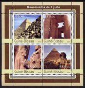 Guinea - Bissau 2003 Monuments of Egypt #2 perf sheetlet containing 4 values unmounted mint Mi 2126-29