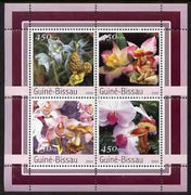 Guinea - Bissau 2003 Orchids & Fungi perf sheetlet containing 4 values unmounted mint Mi 2087-90