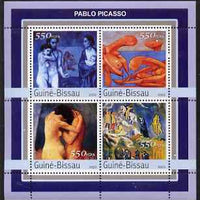 Guinea - Bissau 2003 Nude Paintings by Picasso perf sheetlet containing 4 values unmounted mint Mi 2105-08