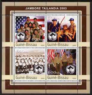 Guinea - Bissau 2003 Tailandia Scout Jamboree perf sheetlet containing 4 values unmounted mint Mi 2045-48