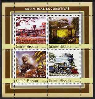 Guinea - Bissau 2003 Steam Locomotives #2 perf sheetlet containing 4 values unmounted mint Mi 2144-47