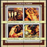 Guinea - Bissau 2003 Nude Paintings by Rubens perf sheetlet containing 4 values unmounted mint Mi 2156-59