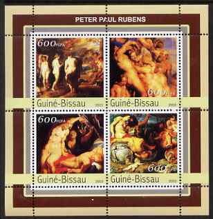Guinea - Bissau 2003 Nude Paintings by Rubens perf sheetlet containing 4 values unmounted mint Mi 2156-59