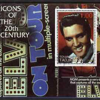 Tadjikistan 2001 Icons of the 20th Century - Elvis Presley perf s/sheet #2 fine cto used