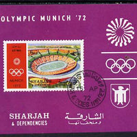 Sharjah 1972 Olympic Games (Stadium) imperf m/sheet cto used (Mi BL 149)
