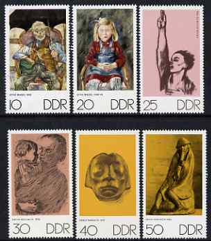 Germany - East 1970 The Art of Otto Nagel, Kathe Kolwitz & Ernst Barlach perf set of 6 unmounted mint, SG E1328-33