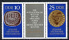 Germany - East 1970 25th Anniversary of Deutscher Kulturbund (Cultural Association) se-tenant perf strip of 2 plus label unmounted mint, SG E1312-12