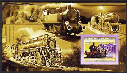 Guinea - Conakry 2006 Steam Trains - French North Region large imperf s/sheet containing 1 value unmounted mint