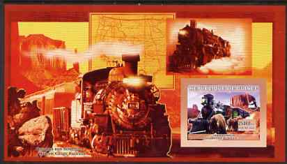 Guinea - Conakry 2006 Steam Trains - Modele No. 107 large imperf s/sheet containing 1 value unmounted mint