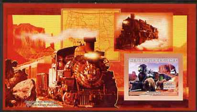 Guinea - Conakry 2006 Steam Trains - Modele No. 107 large imperf s/sheet containing 1 value unmounted mint