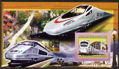 Guinea - Conakry 2006 High Speed Trains large imperf s/sheet containing 1 value (German Ice Train) unmounted mint