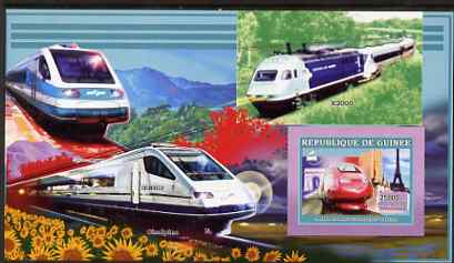 Guinea - Conakry 2006 High Speed Trains large imperf s/sheet containing 1 value (TGV) unmounted mint
