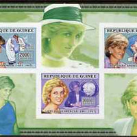 Guinea - Conakry 2006 Princess Diana imperf sheetlet #3 containing 3 values unmounted mint Yv 2715-17