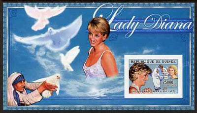 Guinea - Conakry 2006 Princess Diana imperf s/sheet #07 containing 1 value (with Mother Teresa) unmounted mint Yv 349