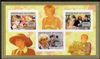 Guinea - Conakry 2006 Princess Diana imperf sheetlet #4 containing 3 values unmounted mint Yv 2718-20