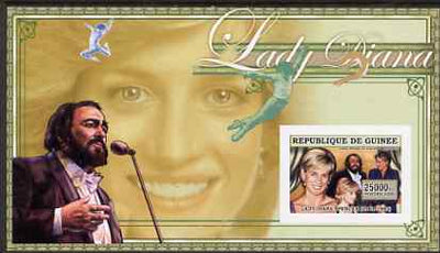 Guinea - Conakry 2006 Princess Diana imperf s/sheet #12 containing 1 value (with Pavarotti) unmounted mint Yv 354